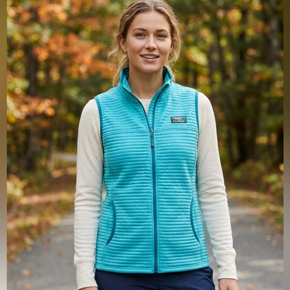 L.L. Bean Airlight Full-Zip Vest Teal Green Sleeveless Lightweight Women's M - Picture 17 of 17